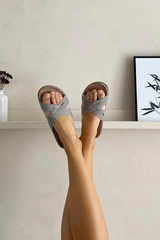 Women#1 Sandals White Stripes