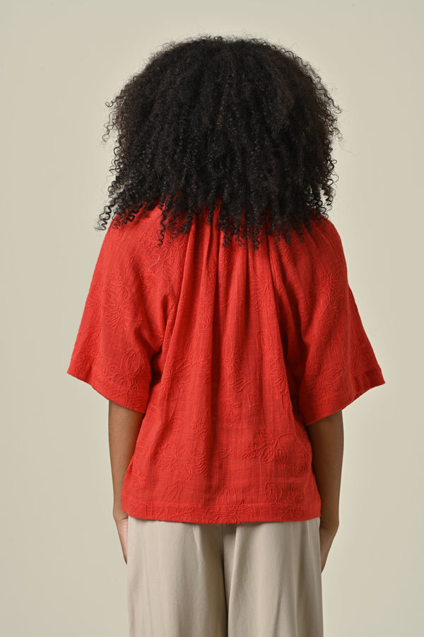 Alessandro TW1777 Blouse Red