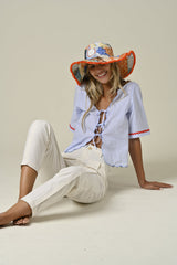 Irene TW1783 Top Blue