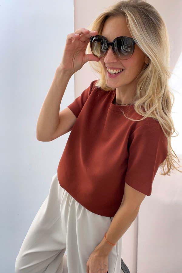 Vincent 30106201 Tshirt Cherry Mahogany