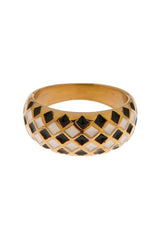 Wiggle Ring Gold/Black/White