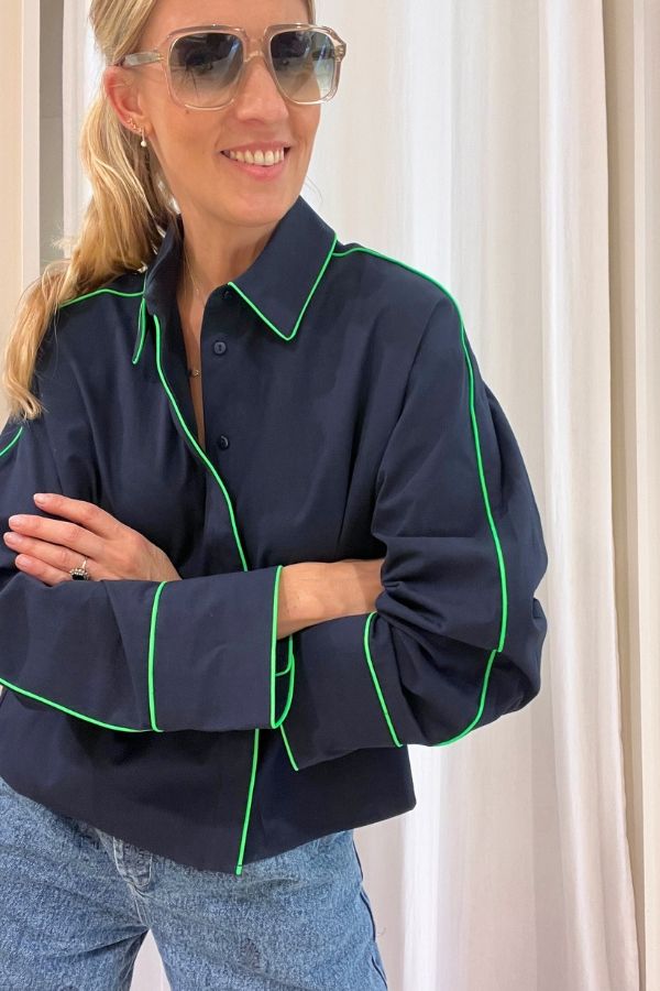 Yaslee 26039181 Blouse Navy