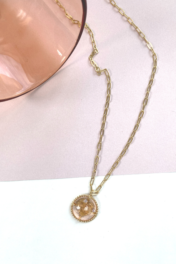 Samla Necklace Pink/Gold