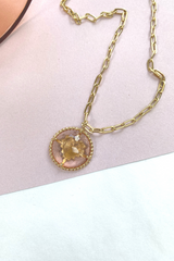 Samla Necklace Pink/Gold