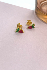 Strawberry Earrings Gold