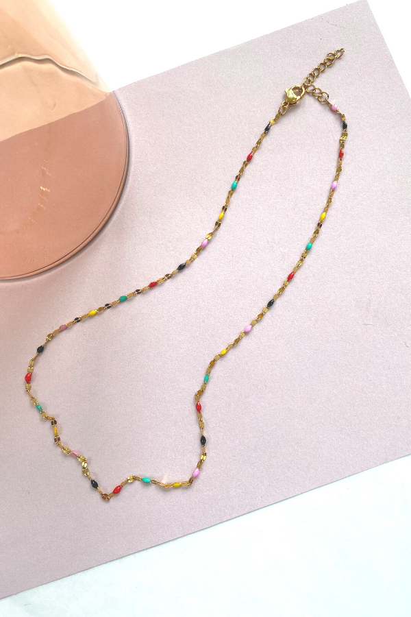 Mollie Necklace Gold/Multi