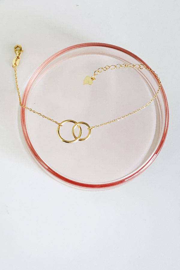 Two-ring Small Bracelet Gold