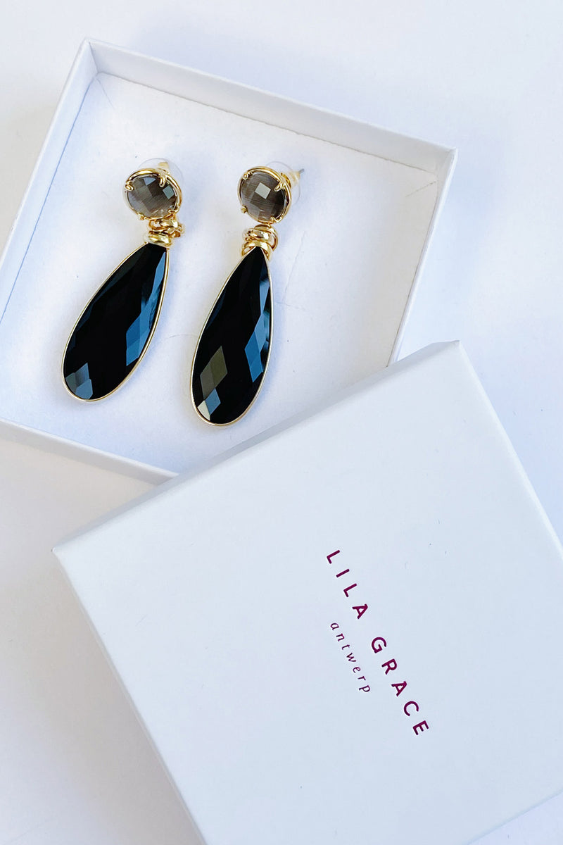 Athena Earrings Black