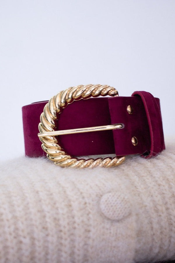Glaudia Belt Burgundy