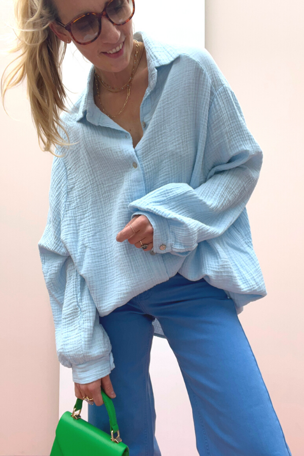 Adriana OB1150 Blouse Light Blue