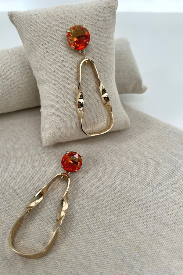 Carra Earrings Orange