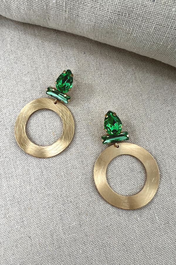 Cilia Earrings Green