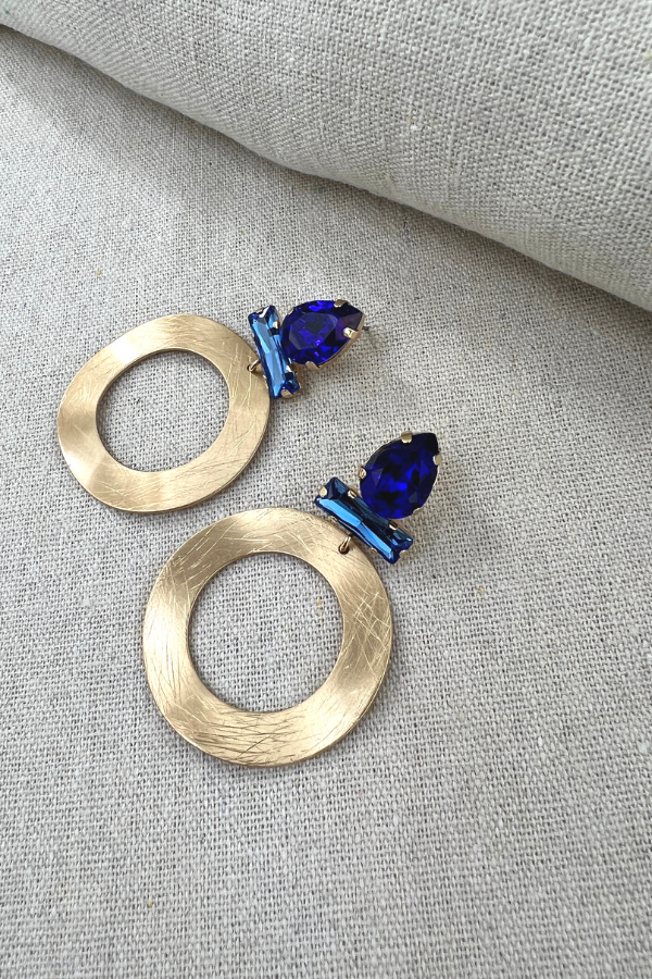Cilia Earrings Electric Blue