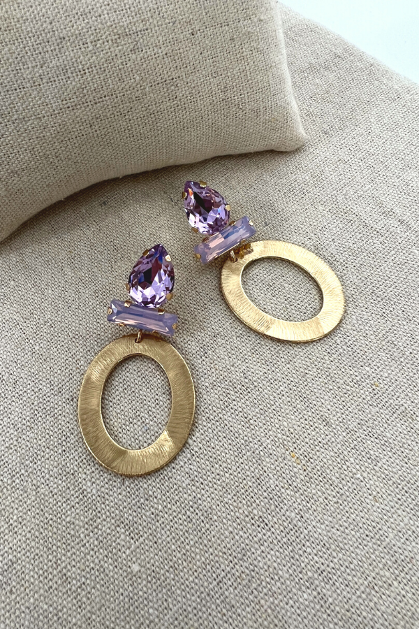 Clapy Earrings Purple