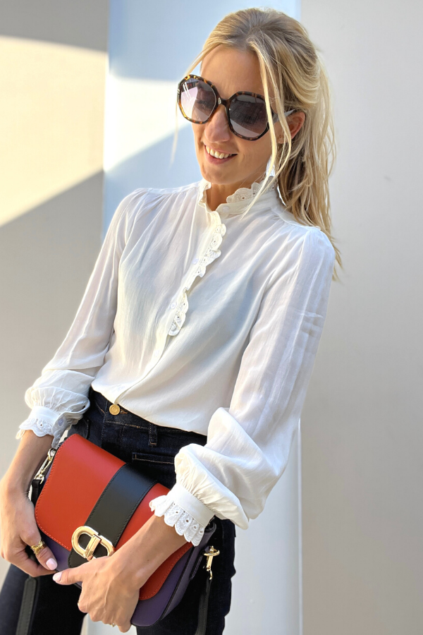 Crocus 22AH023 Blouse Blanc Cassé