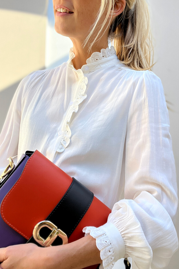 Crocus 22AH023 Blouse Blanc Cassé