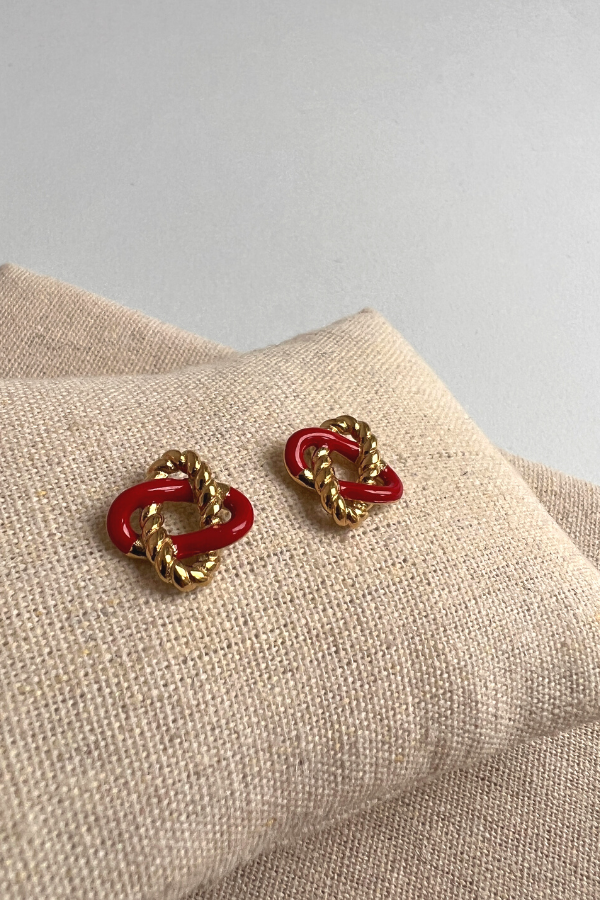 Pem Earrings Red